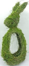 Hase Willow, grün, Rattan, 46 cm