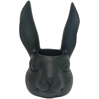 HasenTopf DUR, schwarz, Polyresin, 15,5x14,5x23,5 cm
