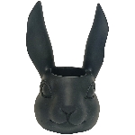 HasenTopf DUR, schwarz, Polyresin, 15,5x14,5x23,5 cm