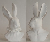 Hase DUR, Polyresin, weiß, 16x13,5x27,5