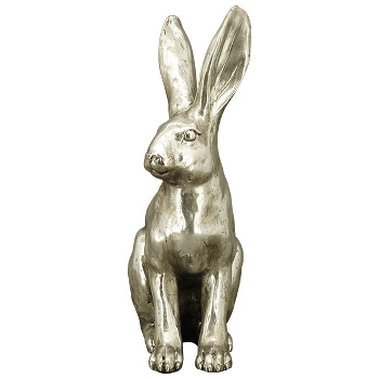 Hase ArgenT, silber, Polyresin, 18x11,5x27,5 cm