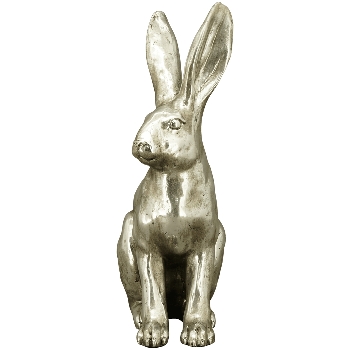 Hase ArgenT, silber, Polyresin, 13,5 cm