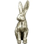 Hase ArgenT, silber, Polyresin, 13,5 cm