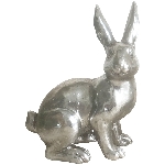 Hase ArgenT, silber, Polyresin, 13,5 cm