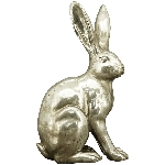 Hase ArgenT, silber, Polyresin, 17,5 cm