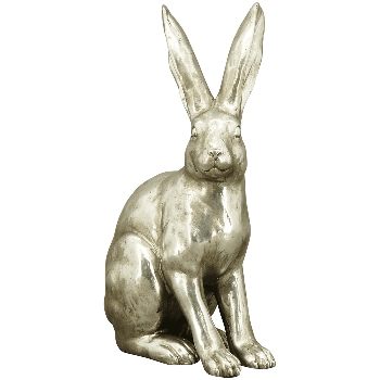 Hase ArgenT, silber, Polyresin, 17,5 cm