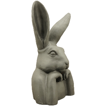 Hase ZONDA, schwarz, Polyresin, 27,5x19,5x49 cm