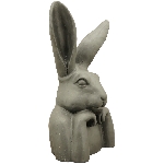Hase ZONDA, schwarz, Polyresin, 27,5x19,5x49 cm