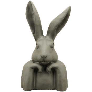 Hase ZONDA, schwarz, Polyresin, 27,5x19,5x49 cm