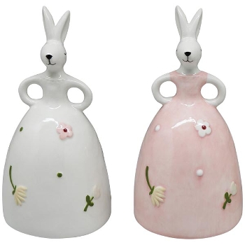 Hase SpringIvory, weiß/creme, Keramik, 8,3x7,9x15 cm