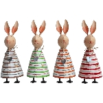 Hase Kanu, bunt, Metall, 9x4x26 cm
