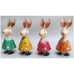 Hase Kanu, Metall, 7x6x15 cm