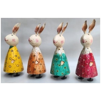 Hase Kanu, Metall, 10x9x25 cm