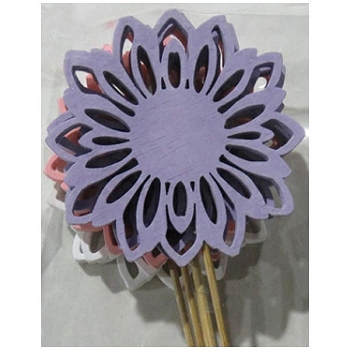 BlumenStecker Bloom, bunt, Holz, 7 cm