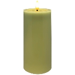 LED Kerze Lumière, oliv, Wachs, 7,5x7,5x15 cm