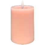 LED Kerze Lumière, pink, Wachs, 7,5x7,5x10 cm