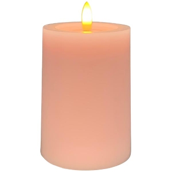 LED Kerze Lumière, pink, Wachs, 7,5x7,5x10 cm