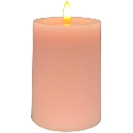 LED Kerze Lumière, pink, Wachs, 7,5x7,5x10 cm