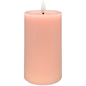 LED Kerze Lumière, pink, Wachs, 7,5x7,5x12,5 cm