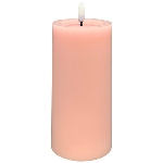 LED Kerze Lumière, pink, Wachs, 7,5x7,5x15 cm