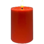 LED Kerze Lumière, rot, Wachs, 7,5x7,5x10 cm