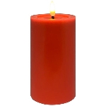 LED Kerze Lumière, rot, Wachs, 7,5x7,5x12,5 cm