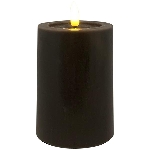 LED Kerze Lumière, schwarz, Wachs, 7,5x7,5x10 cm