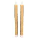 LED StabKerzeSet/2 Lumière, braun, Wachs, 2,2x2,2x22 cm