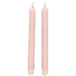 LED StabKerzeSet/2 Lumière, pink, Wachs, 2,2x2,2x22 cm