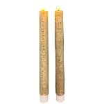LED StabKerzeSet/2 Lumière, gold, Wachs, 2,2x2,2x22 cm