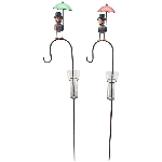 RegenMesser Rabe ArtFerro, Metall, 21,5x12,5x131 cm