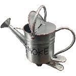 AschenBecher GießKanne mit Clips Kanu, Metall, 26x13x27 cm