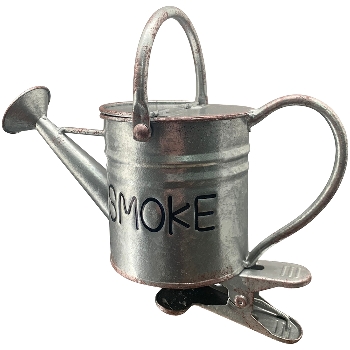 AschenBecher GießKanne mit Clips Kanu, Metall, 26x13x27 cm