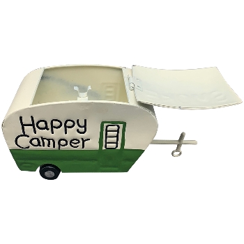 AschenBecher Camper Kanu, Metall, 21,5x8x11 cm