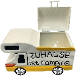 AschenBecher WohnWagen Kanu, Metall, 19,5x10x12 cm