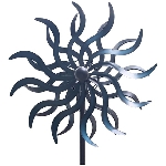 WindRad ArtFerro, blau, Metall, 35,5x16,5x184 cm