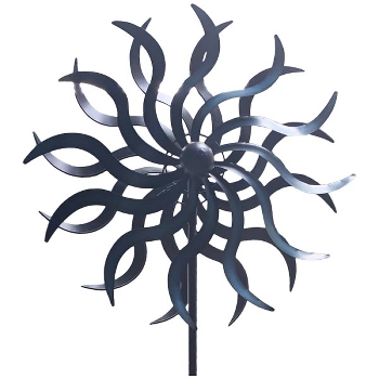 WindRad ArtFerro, blau, Metall, 53x21x187 cm