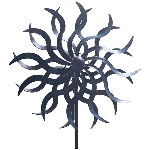 WindRad ArtFerro, blau, Metall, 53x21x187 cm