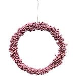 Kranz Aride, rosa, Holz, 24x5x24 cm