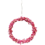 Kranz Aride, pink, Holz, 24x5x24 cm