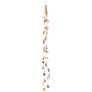 BlattKette Aride, gold, Messing, 183x4x4 cm