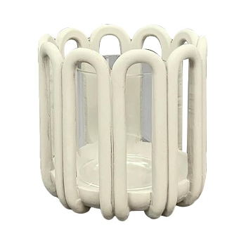 Windlicht MITE, Polyresin, 18,5x18,5x17,5 cm