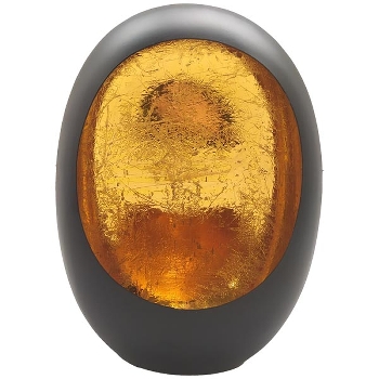 KerzenHalter Doré, Metall, schwarz/gold, 20x10x27 cm