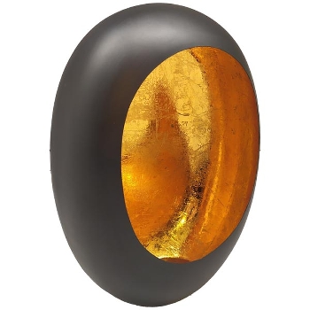 KerzenHalter Doré, Metall, schwarz/gold, 24x13x32 cm