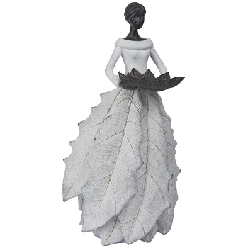Frau TroupeR, Polyresin, weiß, 23,7x19,6x44,4 cm
