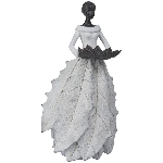 Frau TroupeR, Polyresin, weiß, 23,7x19,6x44,4 cm