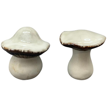 Pilz Marta, beige, Steingut, 7x7x7,5 cm