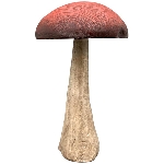 Pilz TIMBA, rot/braun, Polyresin, 37x37x61 cm
