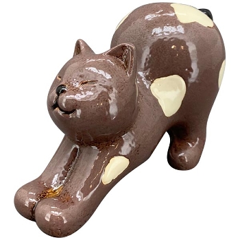 Katze Garou, Keramik, 24,5x11x13,5 cm