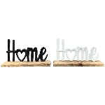 SchriftZug Home Puri, Alu/Holz, 12x5x20 cm